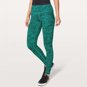 Lululemon Wunder Under Hi-Rise Tight Full-On Luon 28” - Kitakami Viridian Green
